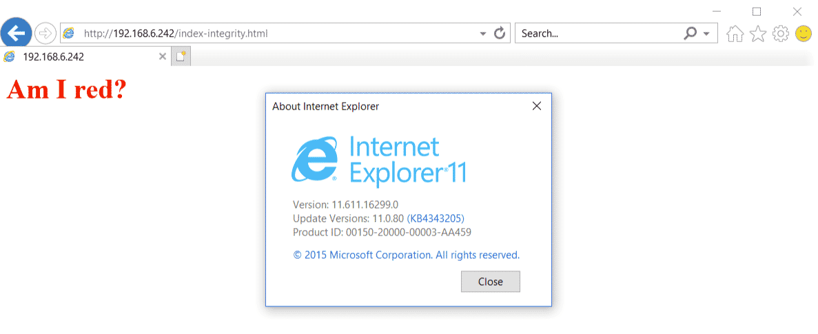 SRI - Internet Explorer 11 - Am I Red?